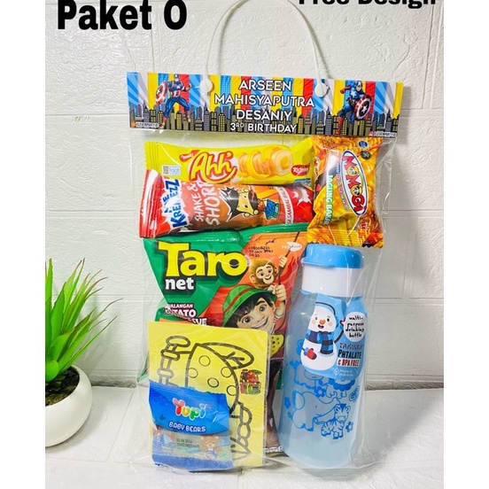 

SRMW6335 【Penjualan Terbaik】COD Paket Snack Ulang Tahun O / Goodiebag / Souvenir ulang tahun + free custom label snack semua karakter
