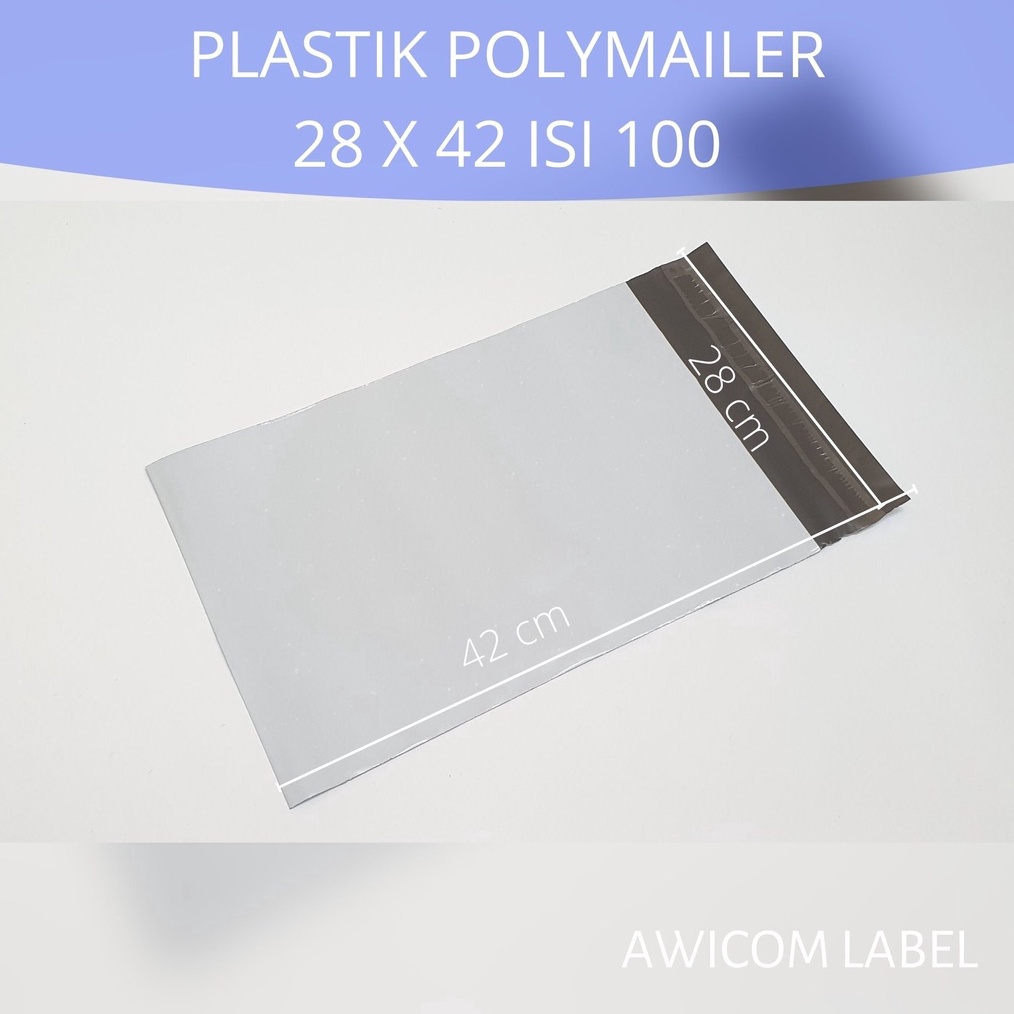 

Import ✨Terbaik✨ 28x42 POLYMAILER PUTIH Plastik Packing ukuran 28 x 42 cm isi 100 !!!