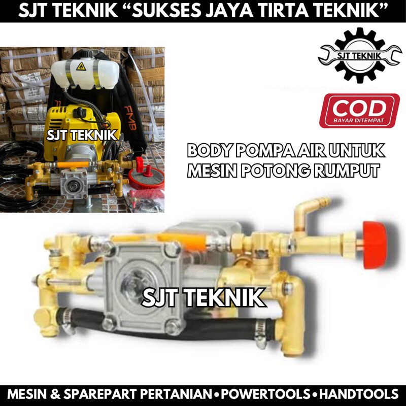 Racing bodi pompa air mesin potong rumput 2 tak power body sprayer konverter pump assy kuningan modi