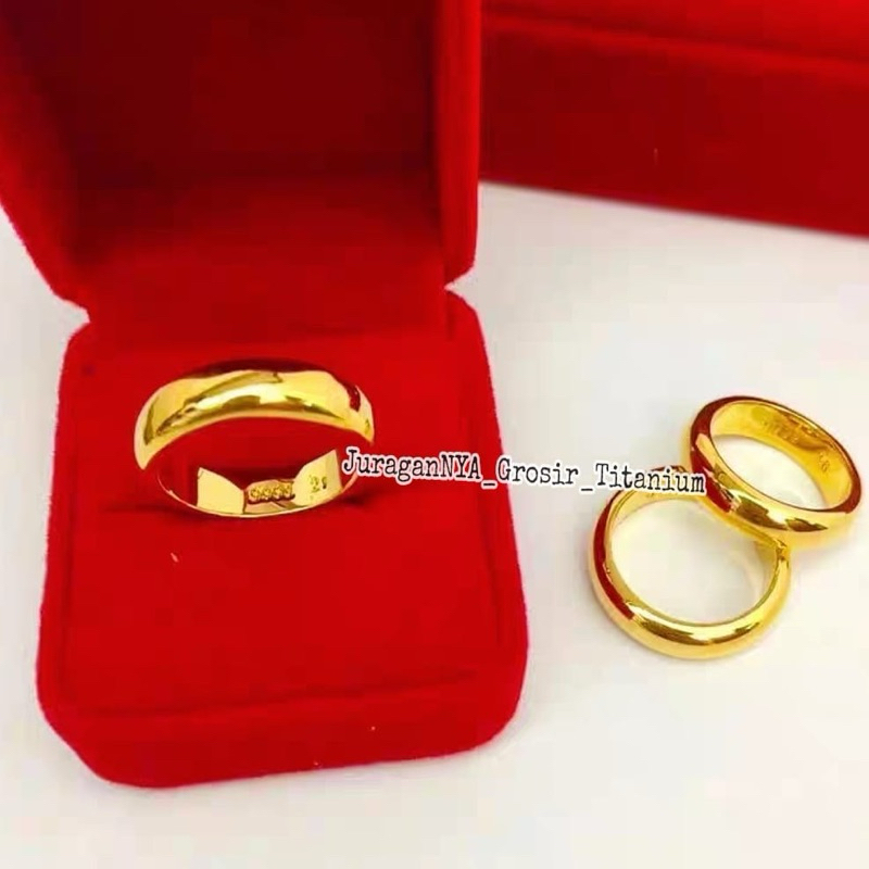 CINCIN COUPLE TITANIUM KOIN UANG GOPEK (500 RUPIAH 1992) ANTI KARAT ( COD)