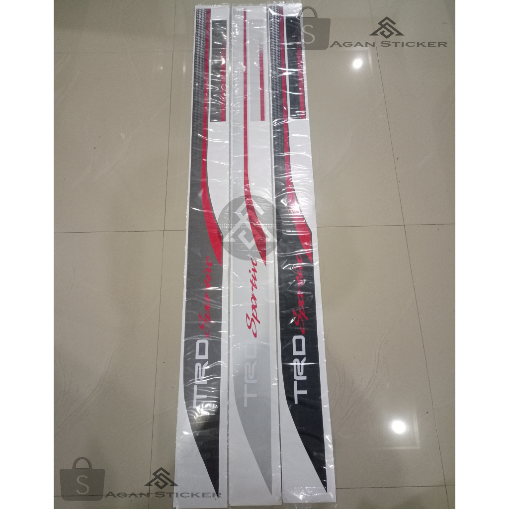 Stiker TRD Sportivo Toyota Fortuner All Type Sticker mobil Toyota Stiker Lis body samping
