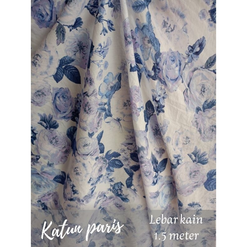 kain katun paris motif bunga