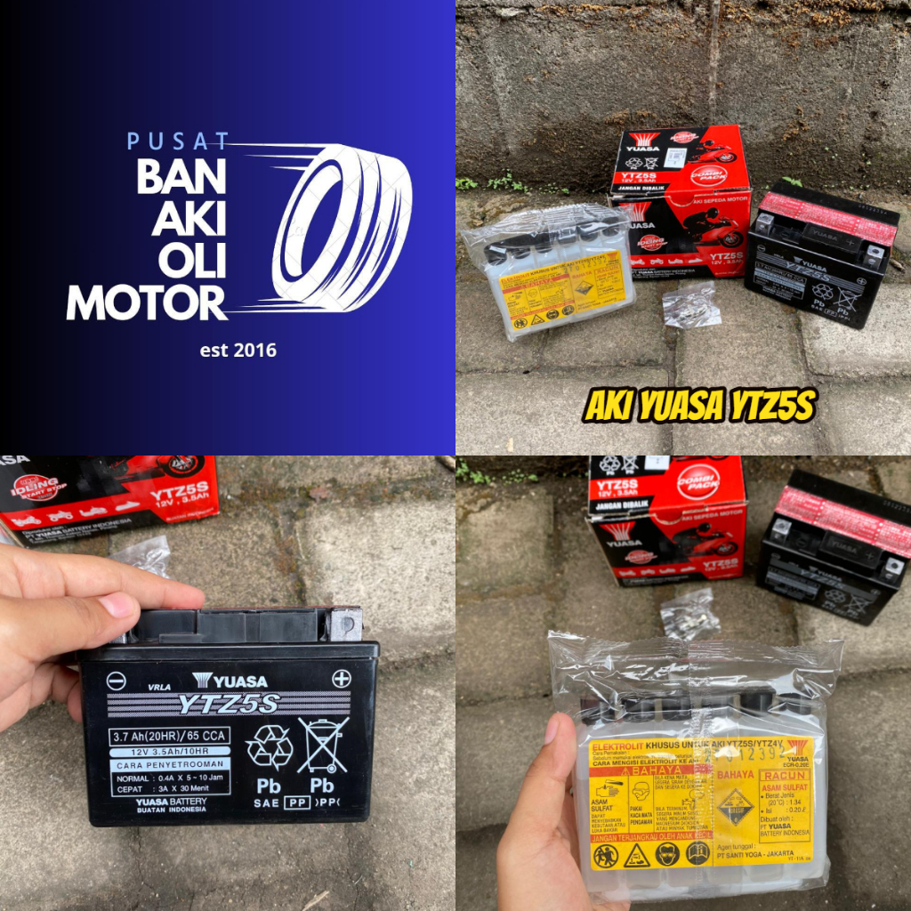 AKI KERING YUASA YTZ5S AKI YUASA YTZ5S // YUASA YTZ5S ASLI ORIGINAL ACCU KERING BEAT SPIN VARIO FU V