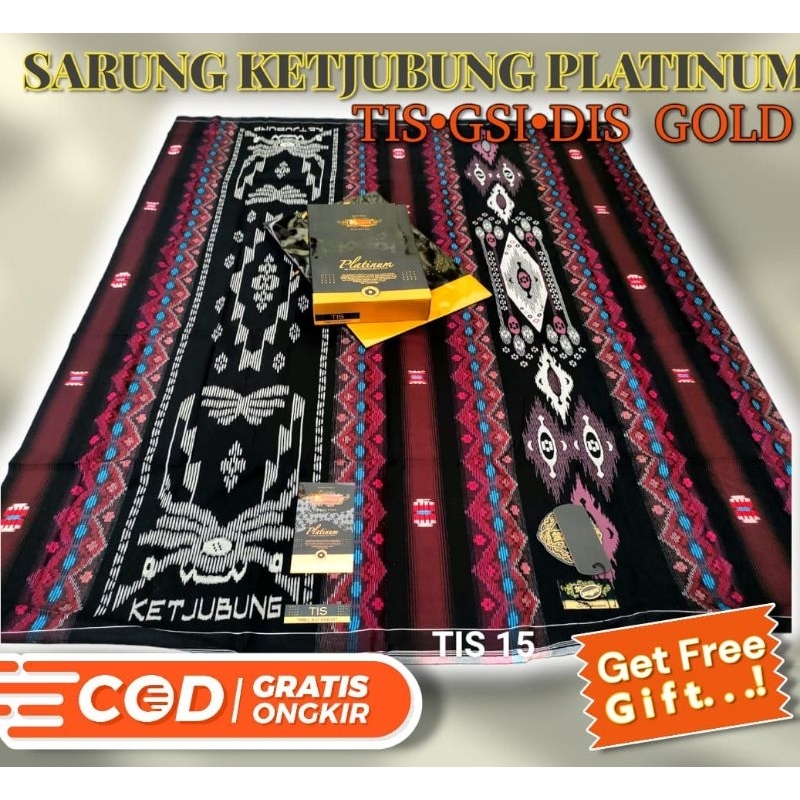 Sarung Ketjubung Platinum Original, Sarung Ketjubung Platinum JSG TIS DIS Gold Terbaru