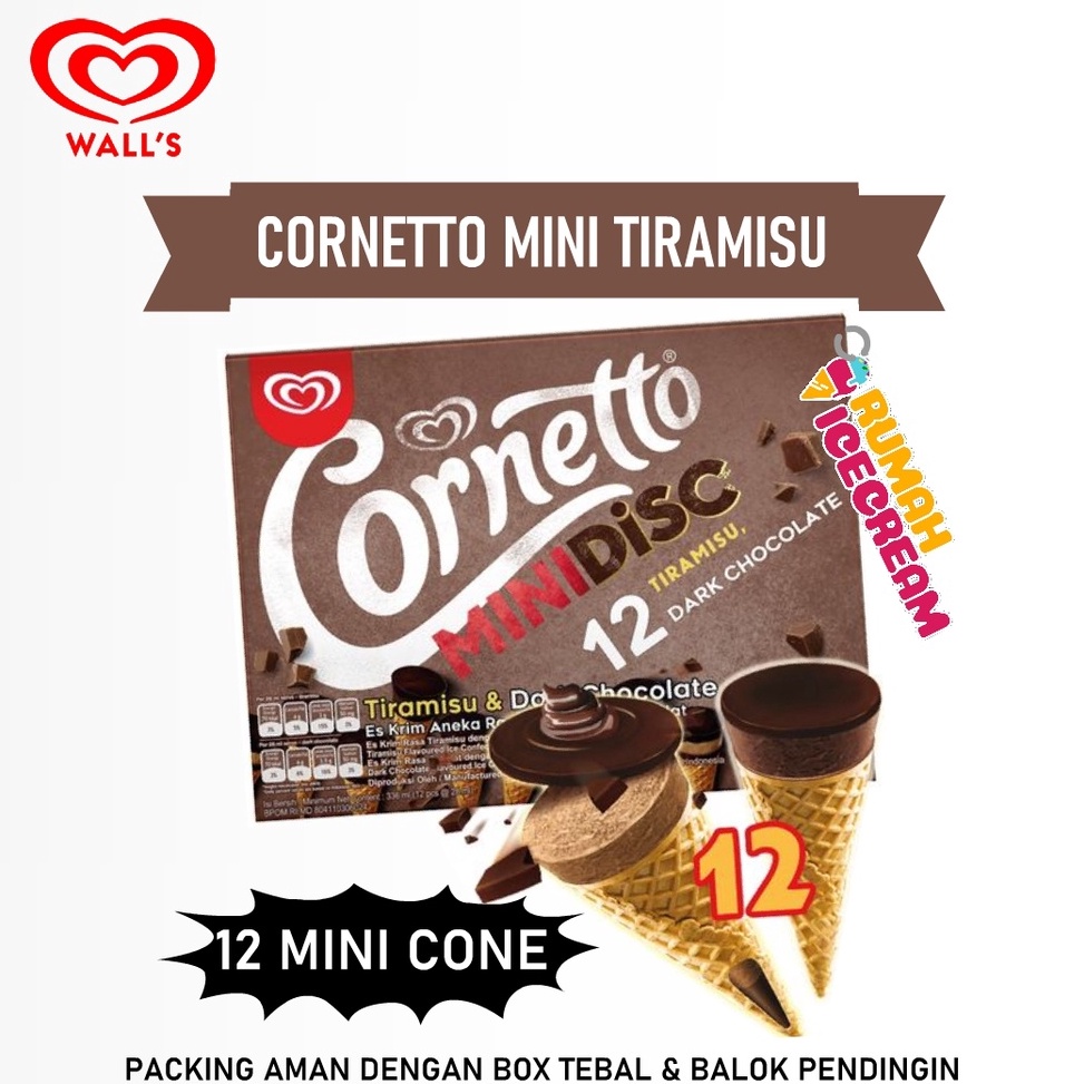 

WLQJ8191 GROSIR Es krim Walls Cornetto Mini Tiramisu Choco