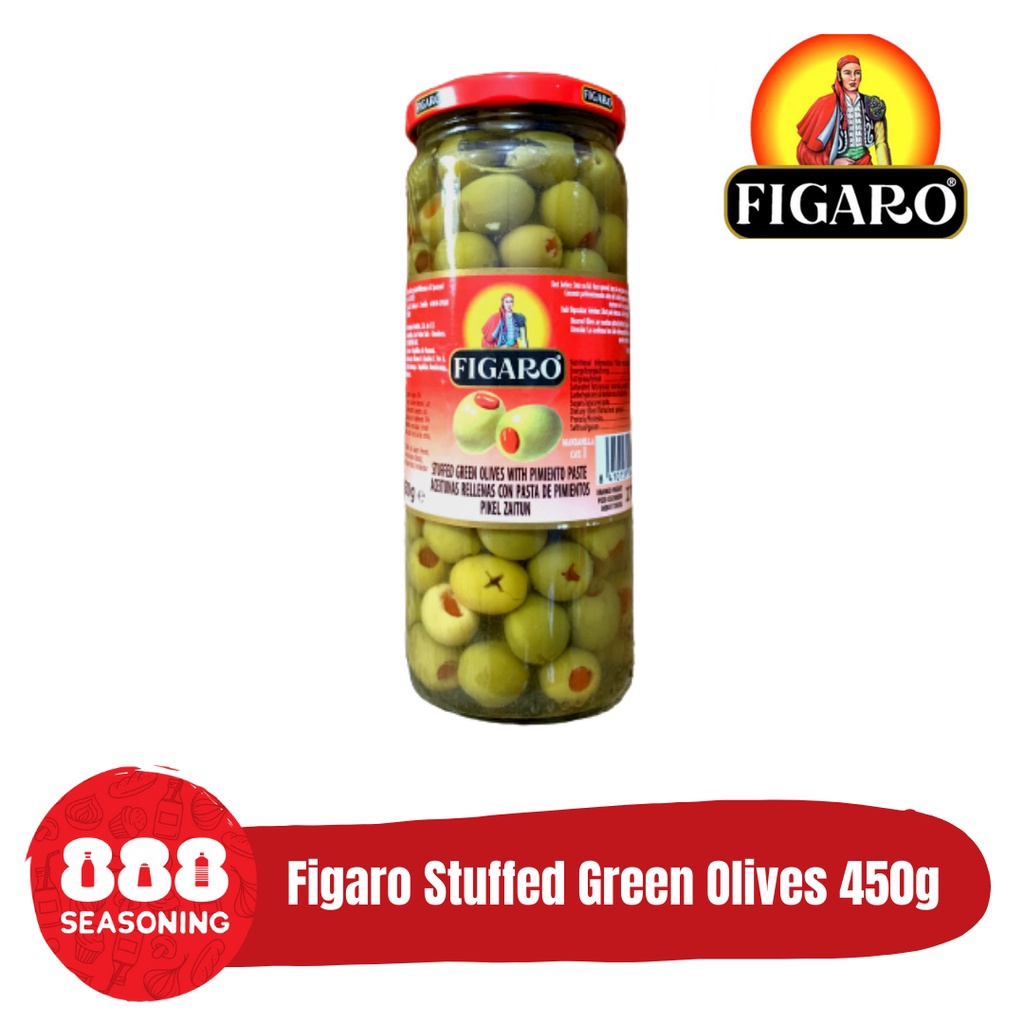 

✨TERBARU✨ FIGARO STUFFED GREEN OLIVES 450g gas !!
