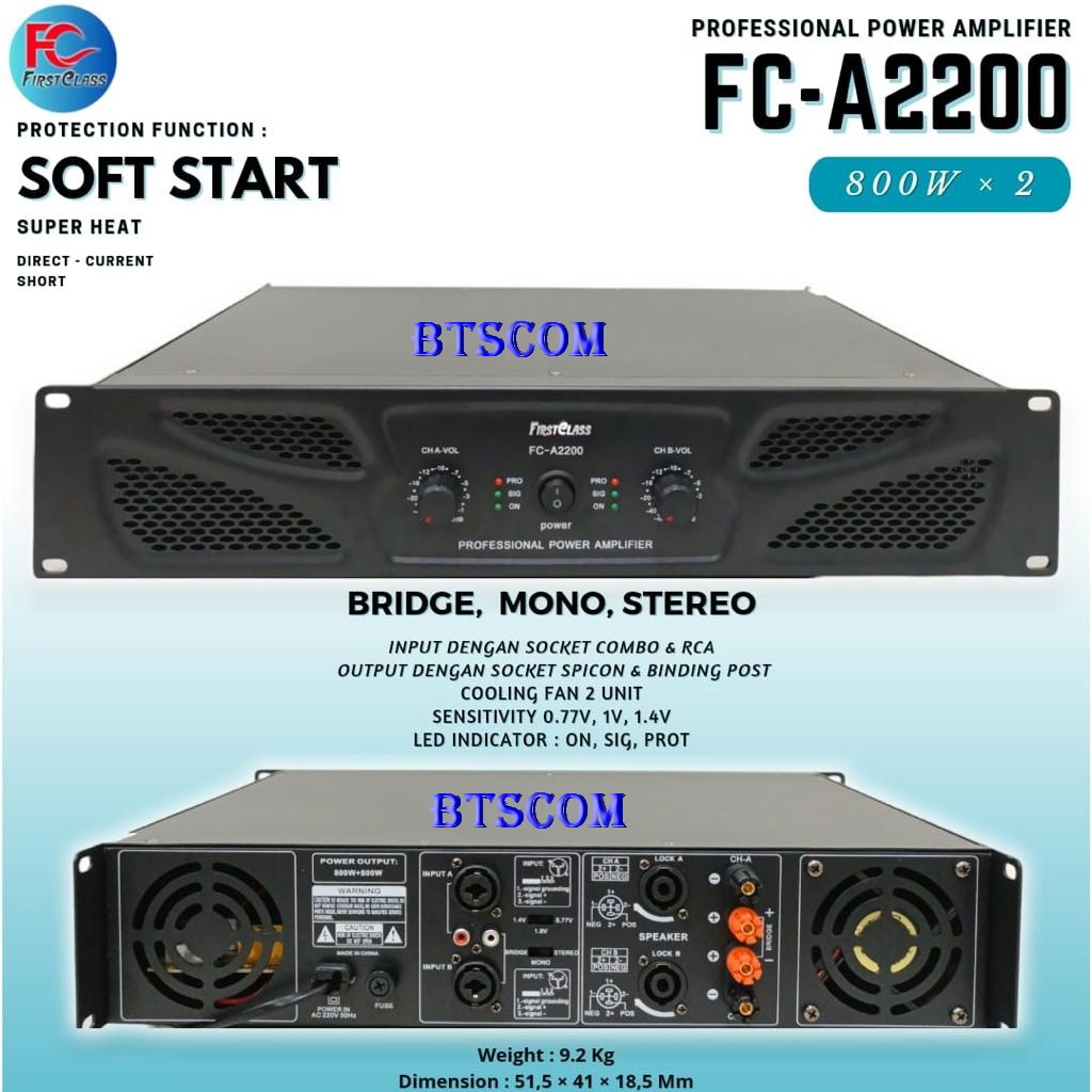 Power Amplifier Firstclass FC A2200 / FIRSTCLASS FCA2200 / FCA 2200