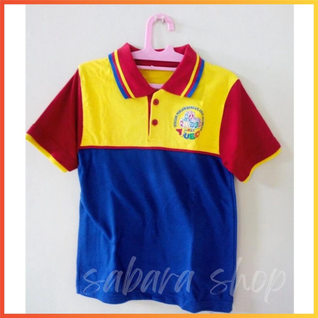 SERAGAM ANAK SEKOLAH TK PAUD - Baju biMBA AIUEO seragam kaos bimba aiueo bordir depan belakang