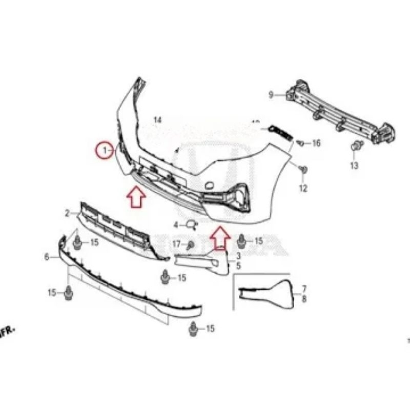 Bemper / bumper depan All new Brio RS E SATYA 2023 original