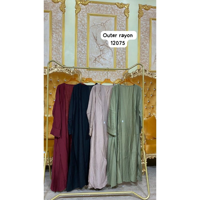 New Outer Rayon Outer gamis panjang outerwear