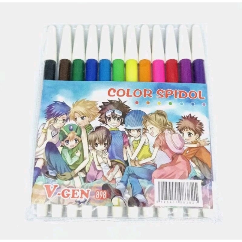 

Cat air spidol marker v gen kecil 12 pcs