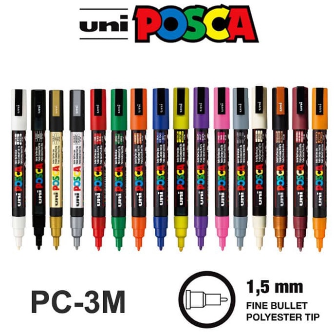 

el Keren.. Uni POSCA PC-3M Marker Pen - Fine Tip 95