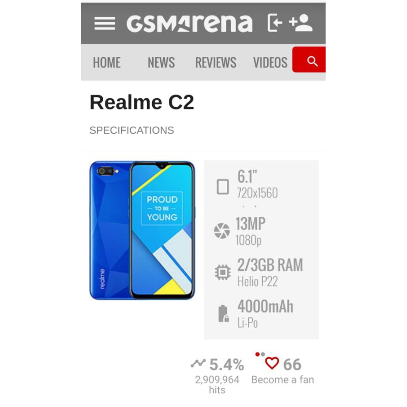 Realme C2 Bekas / Second