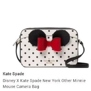 NEW KS disney x kate spade new york other minnie mouse camera bag/branded/new