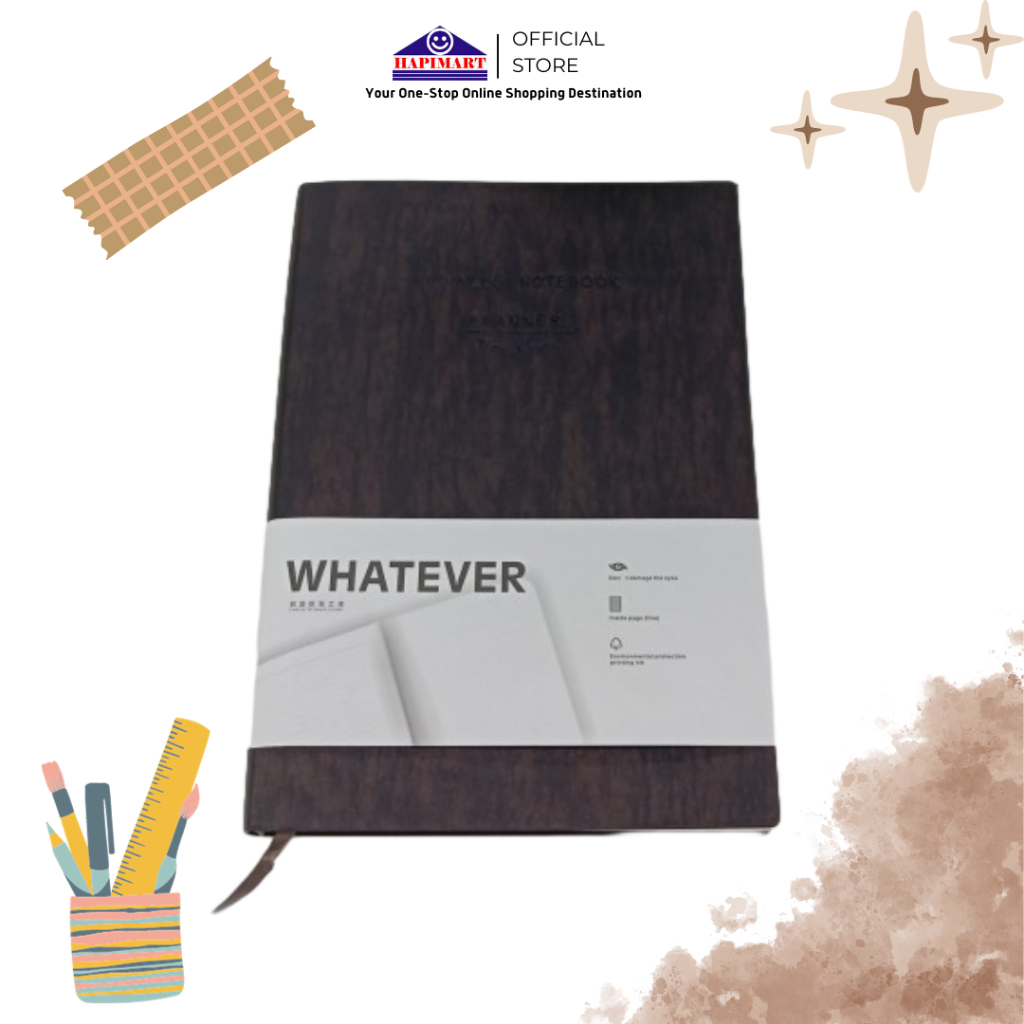Notebook Buku Catatan Cover Kulit/Notpad Cover Kulit Whatever B5