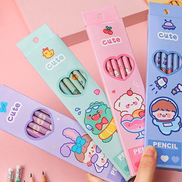 

Grosir 1 SET 6PCS PENSIL DAN PENGHAPUS MOTIF KARTUN LUCU / PENSIL MURAH LUCU LG