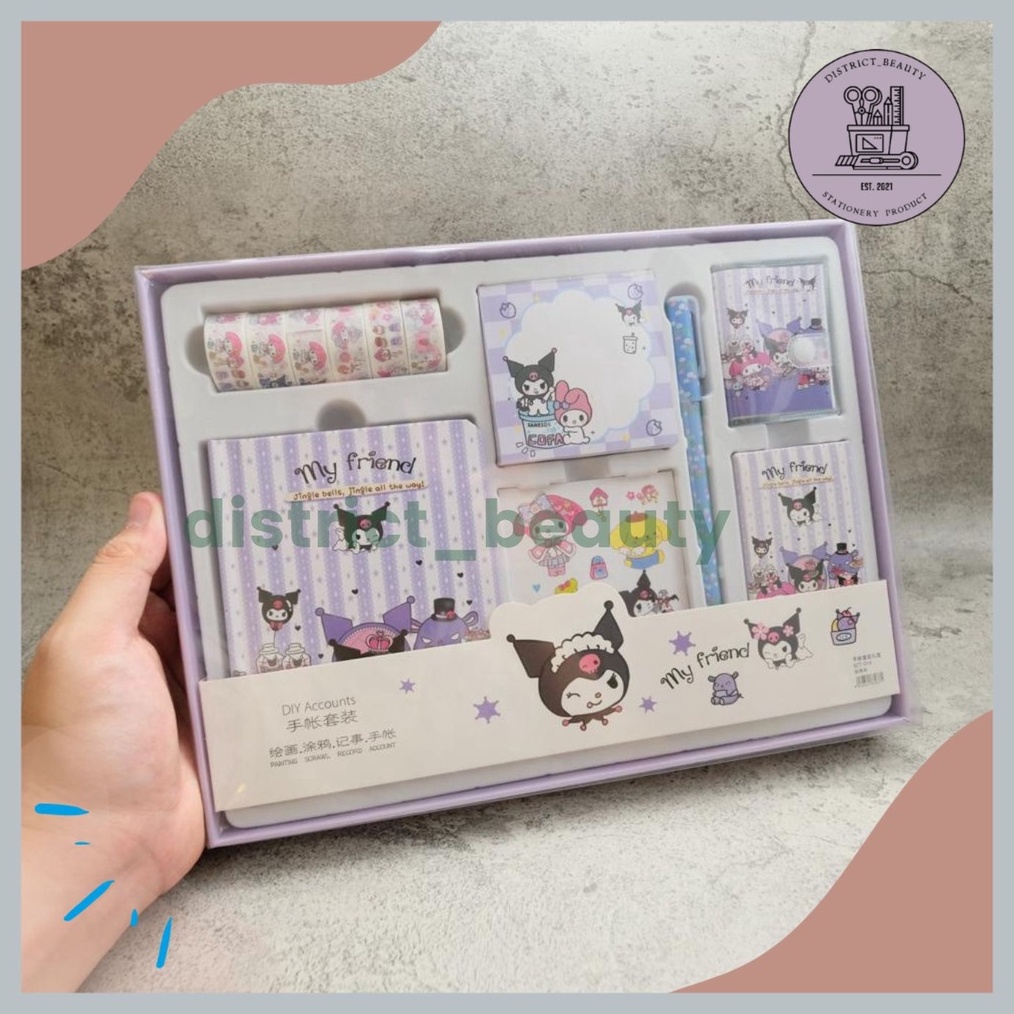 

12.12 Promo Brand JURNAL 7 IN 1 KUROMI PAKET ALAT TULIS 7 IN 1 SANRIO FAMILY TERLUCU TERMURAH BISA COD DISTRICT BEAUTY gas !!