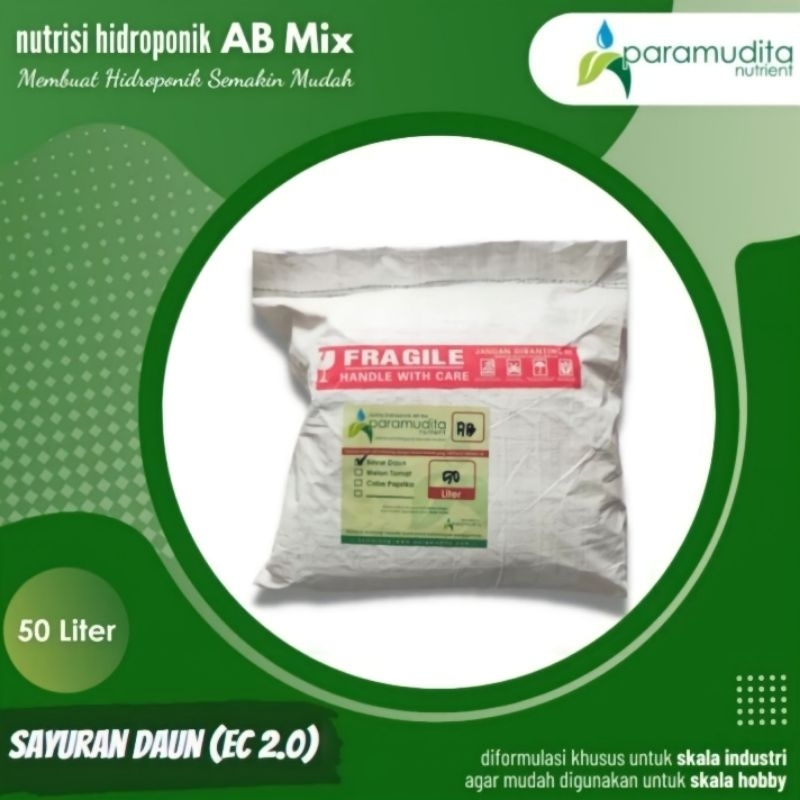 Nutrisi AB Mix Hidroponik 50 liter Paramudita Nutrient