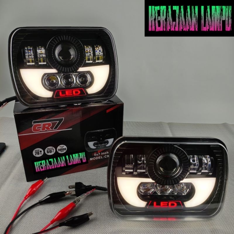 Lampu Depan LED L300 5x7 inch LED Kotak Jeep Taft Feroza L300