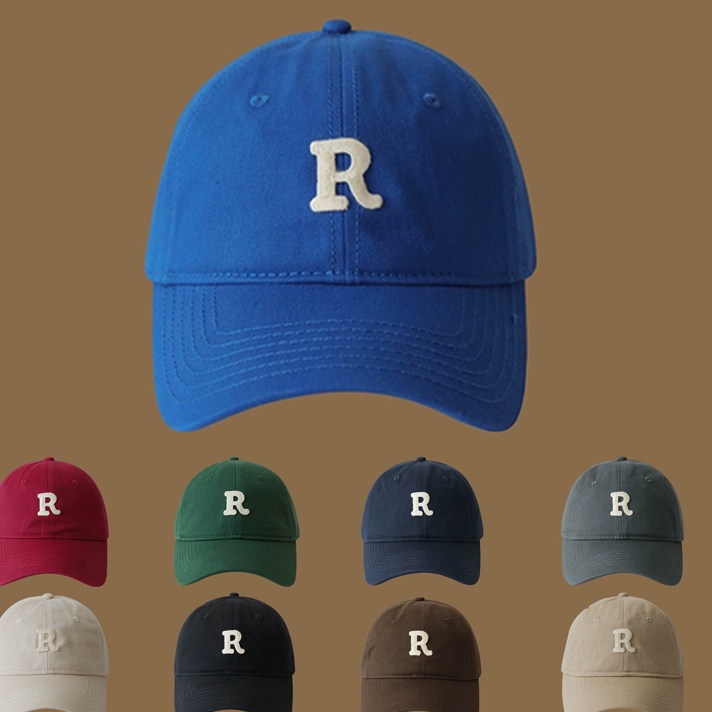 XZQJ4369 ORIGINAL% Topi Baseball PREMIUM QUALITY Motif Huruf R Cute Design Warna Nyaman Hat Bahan Ka