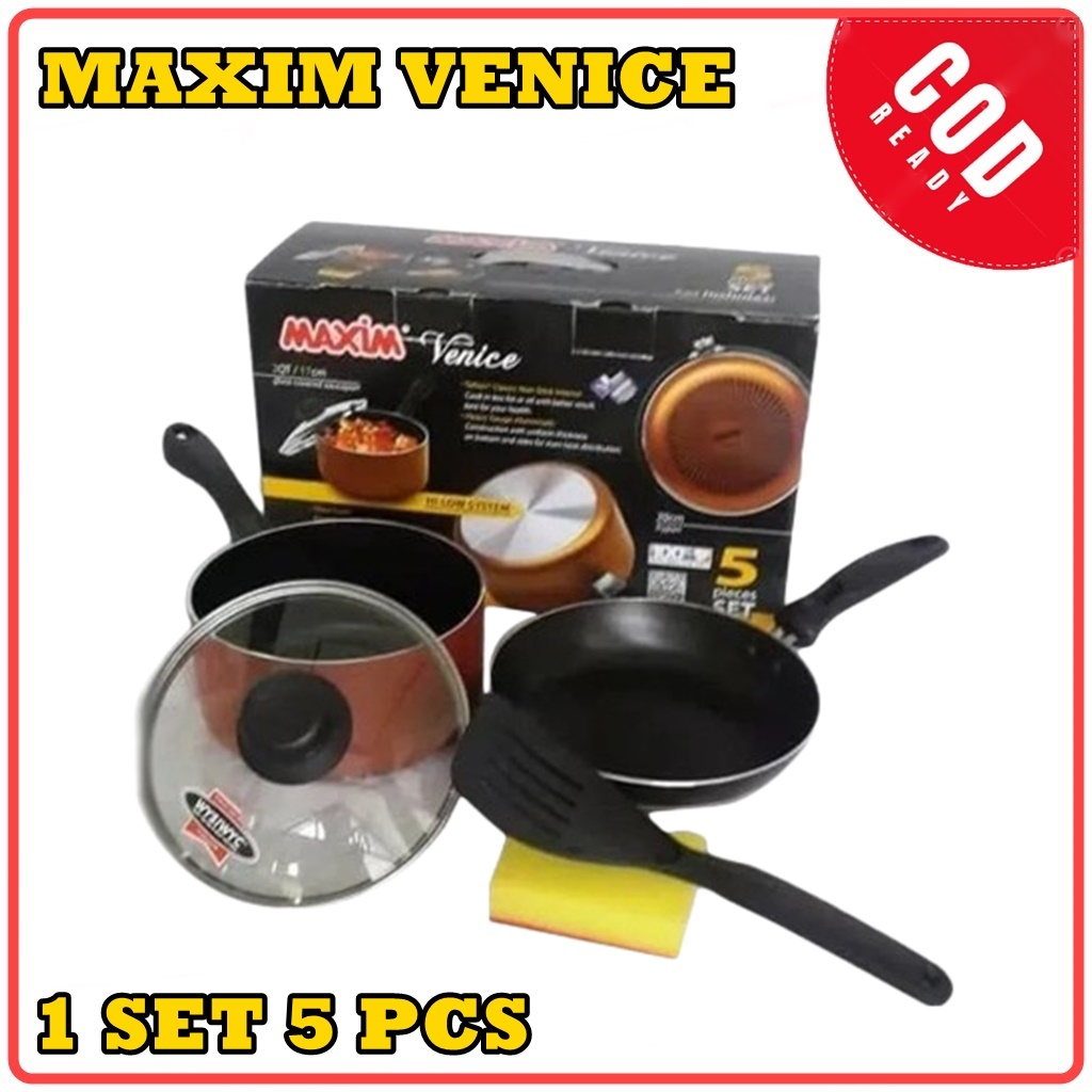 PANCI MAXIM SET Venice 5 pcs PRODUK ORI BERGARANSI - ANTI LENGKET