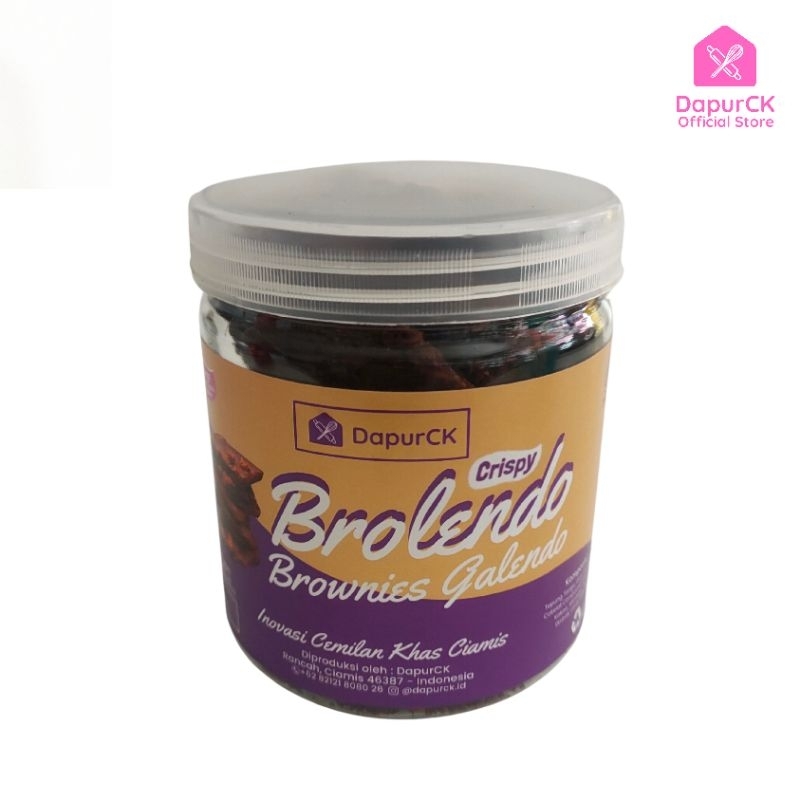 

Brolendo Brownies Galendo Crispy Kemasan Jar Oleh - oleh khas Ciams by DapurCK