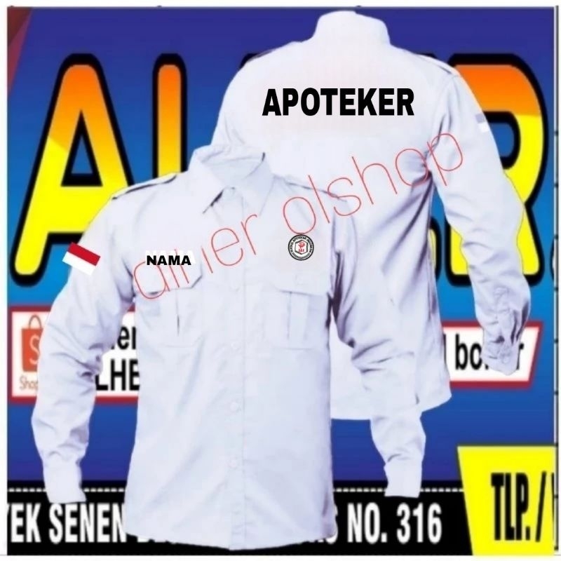 kemeja apoteker baju apoteker seragam apoteker Pdh apoteker kemeja kerja apoteker baju kerja apoteke