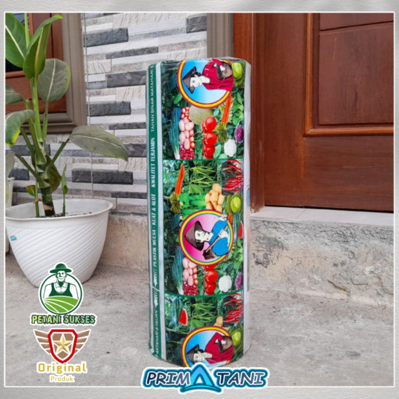 Plastik Mulsa Pertanian Hitam Perak TANI MAJU 1/2Roll - Lebar 100cm panjang 310m