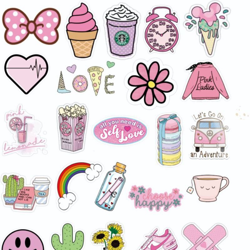 

12.12 Product HOT sticker lucu aesthetic 50pcs !!