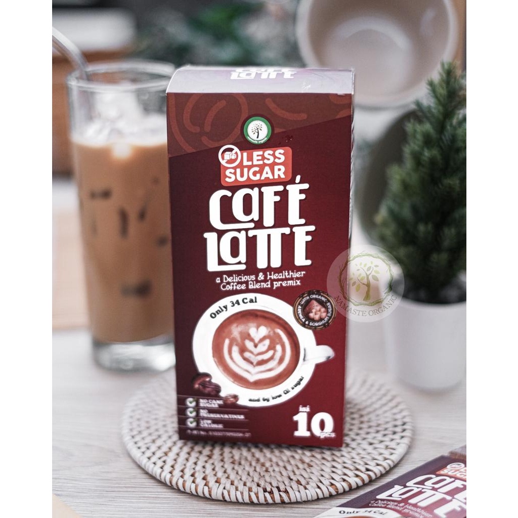 

️✔️✔️ LESS SUGAR CAFE LATTE BOX - COFFEE BLEND PREMIX ISI 10 SACHET 