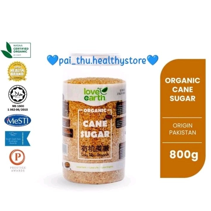 

Love Earth Cane Sugar Organic HALAL-Organic Sugar Cane Love Earth (100%gula tebu alami organik) @800gr/jar