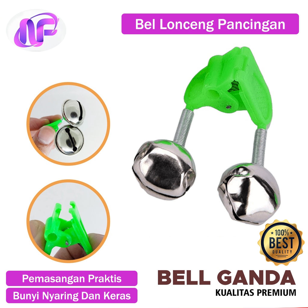 Kerincingan Pancing Jepit Bel Double Lonceng Penanda Joran Pancingan