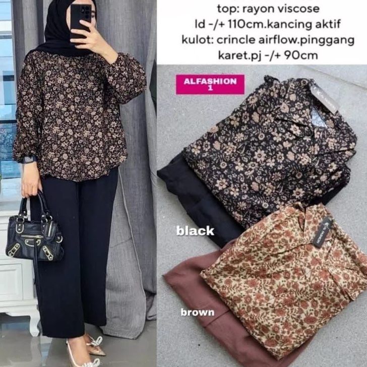 Baru SHAKILA MIX CRINKLE GREE BELT // DAVIN SET LD 110 // SETELAN KOMBINASI // ONE SET BUSUI BUNGA /