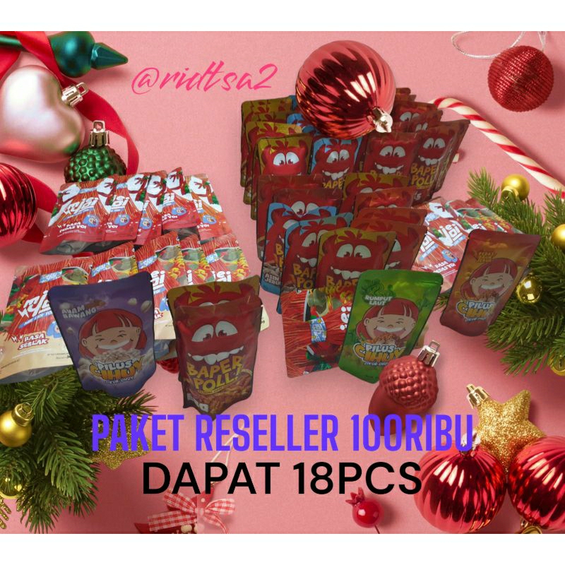 

Paket Reseller 100ribu dapat 18 pcs Cemilan Keluarga Indonesia Aneka varian rasa halal
