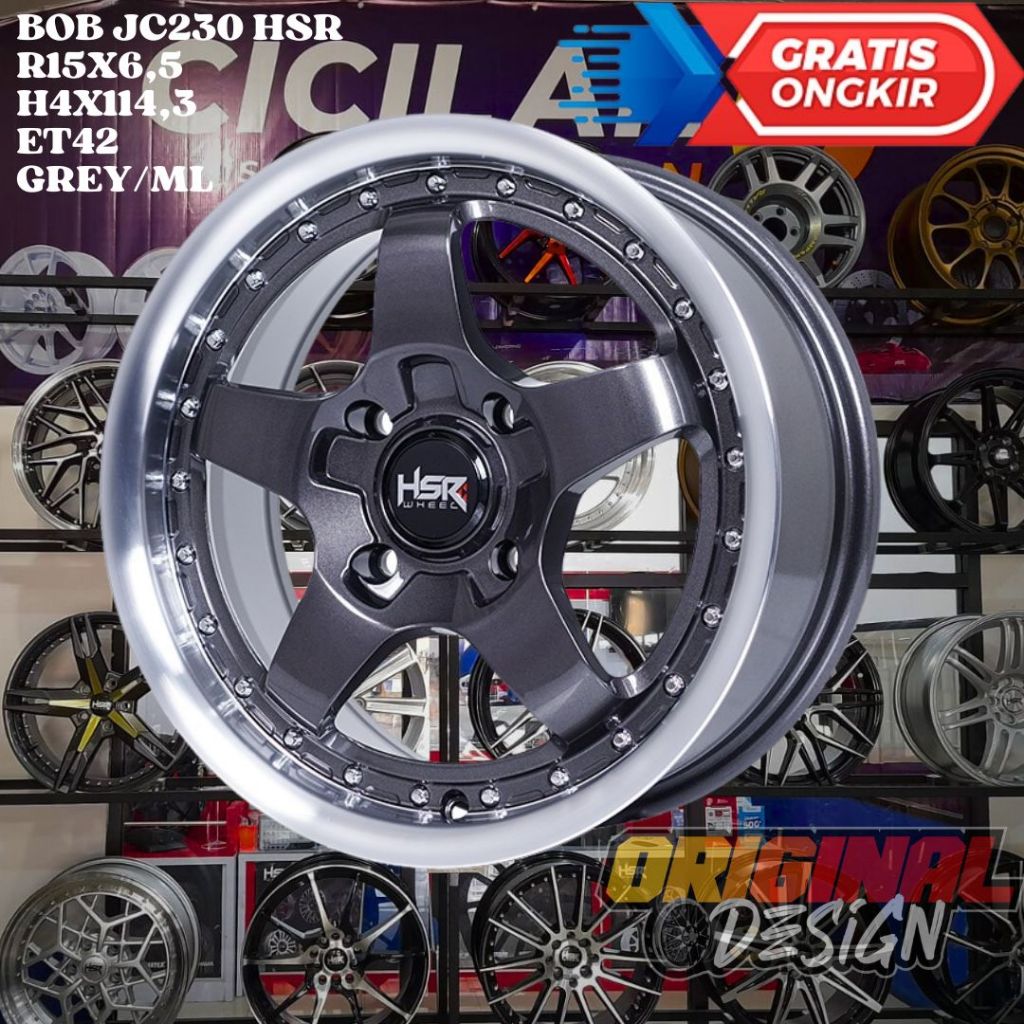 Velg Mobil Racing Ring 15 HSR BOB R15 Cocok Untuk Elantra Panther Kijang