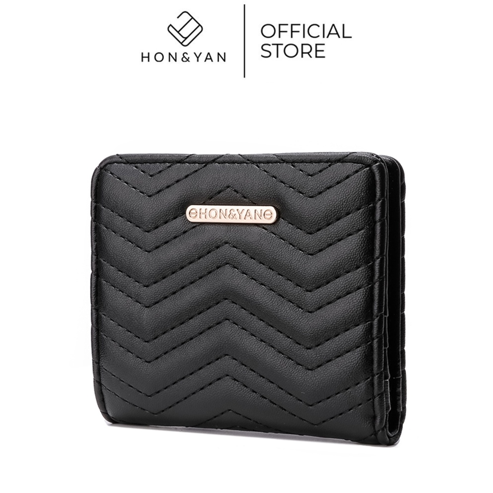 REKOMENDASI HONYAN Dompet Lipat Wanita Card Holder Wanita Dompet Import - Shina Short Wallet