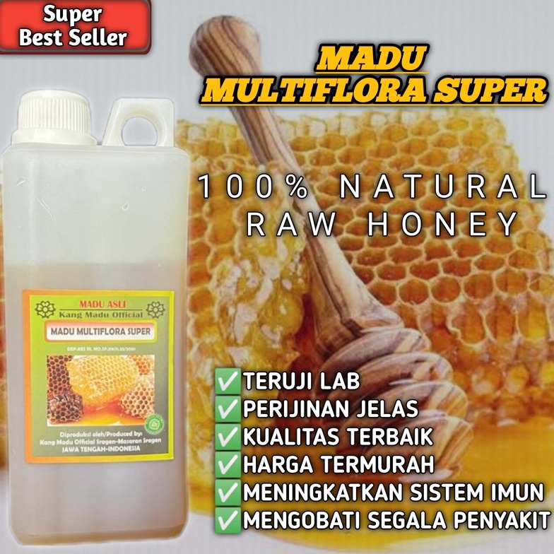 

8.8 STOK READY MADU ASLI MURNI MULTIFLORA SUPER PREMIUM 100% Alami Pure Natural Raw Honey Minuman Herbal Premium Kesehatan PROMO CUCI GUDANG BELI ECER HARGA GROSIR
