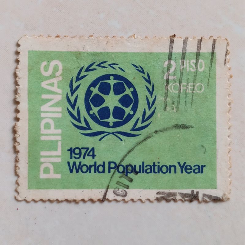 

(AD) Perangko Filipina 1974 World Population Year2p Used