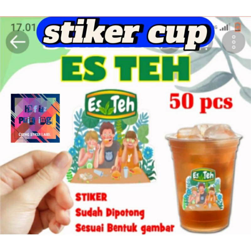 

Stiker Cuting Es Teh Kartun bisa COD isi 50pcs
