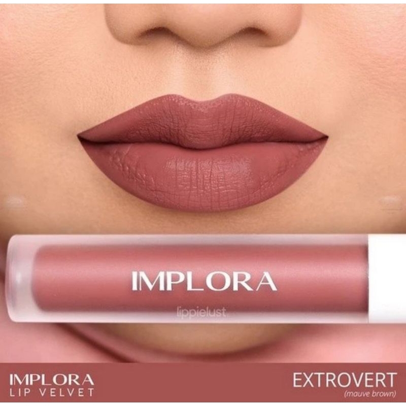 IMPLORA Lip Velvet  Cream Matte LipVelvet LipCream LipMatte - Extrovert
