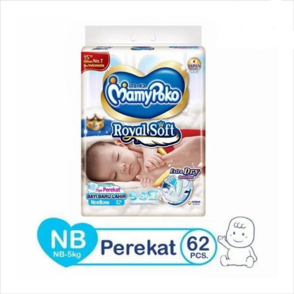 Mamypoko Perekat Royal soft NewBorn 62