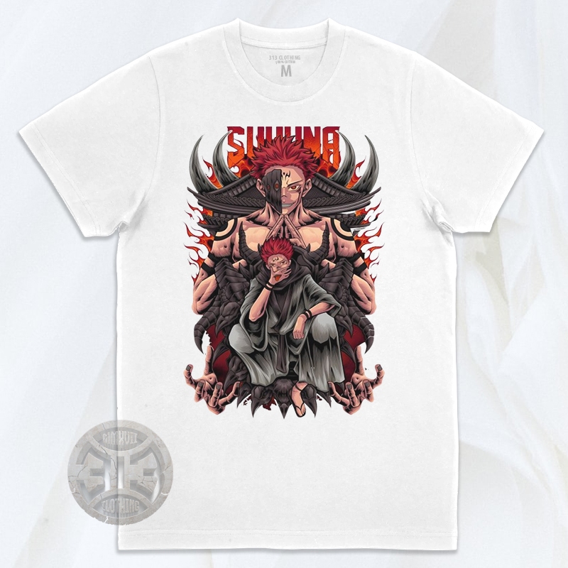 T-Shirt Kaos Jujutsu Kaisen Sukuna Baju Sukuna Jujtsu Kaisen