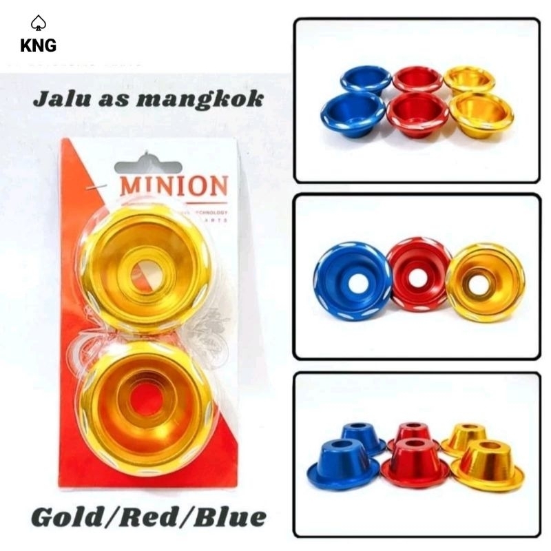 Jalu As Roda Depan Motor Model Mangkok Full CNC Sepasang