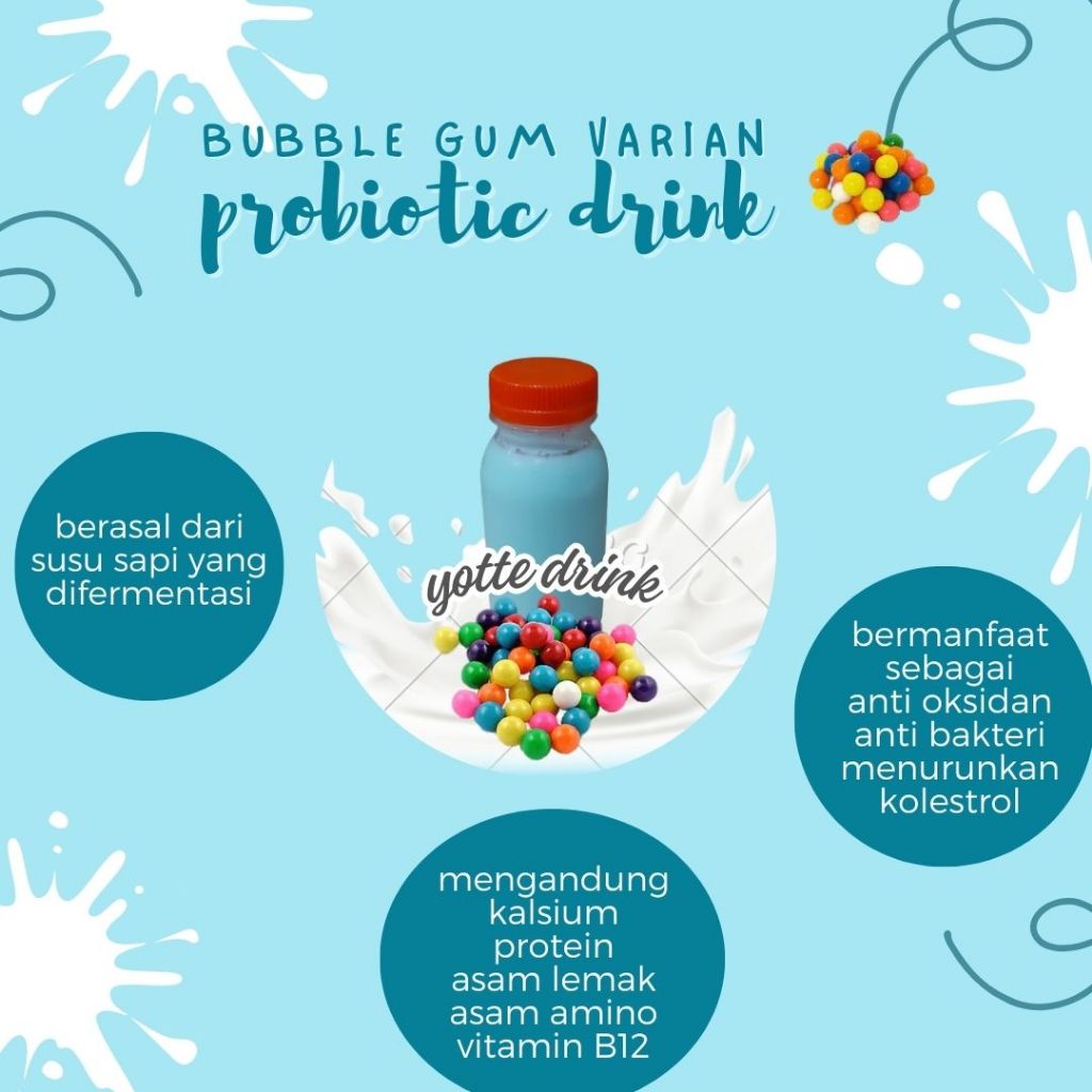 

Yotte drink premium probiotic drink - Bubble gum varian