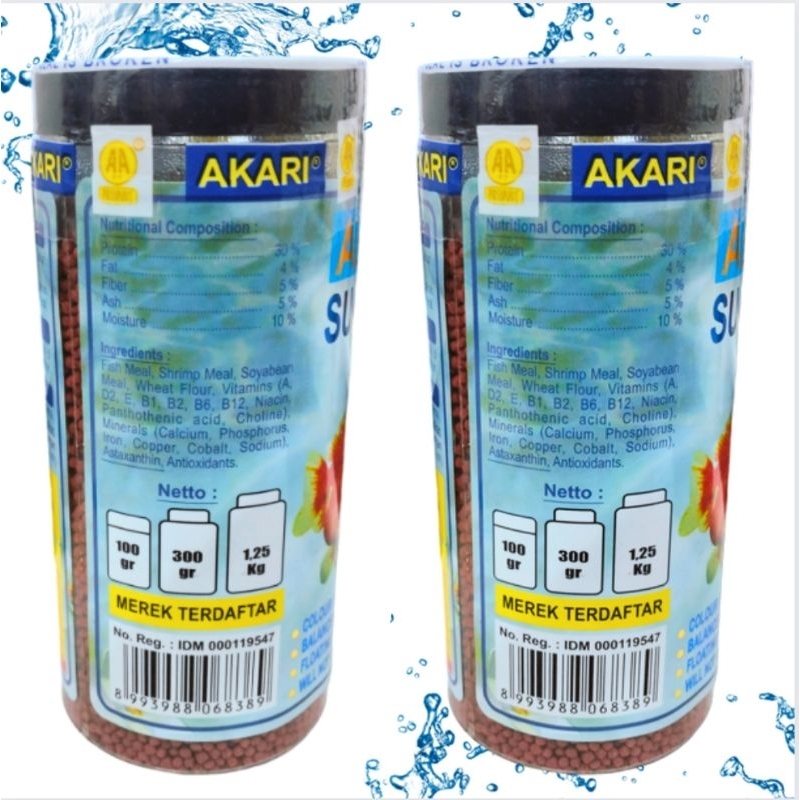 AKARI AA SUPER RED 100GR Makanan Ikan Koi Koki