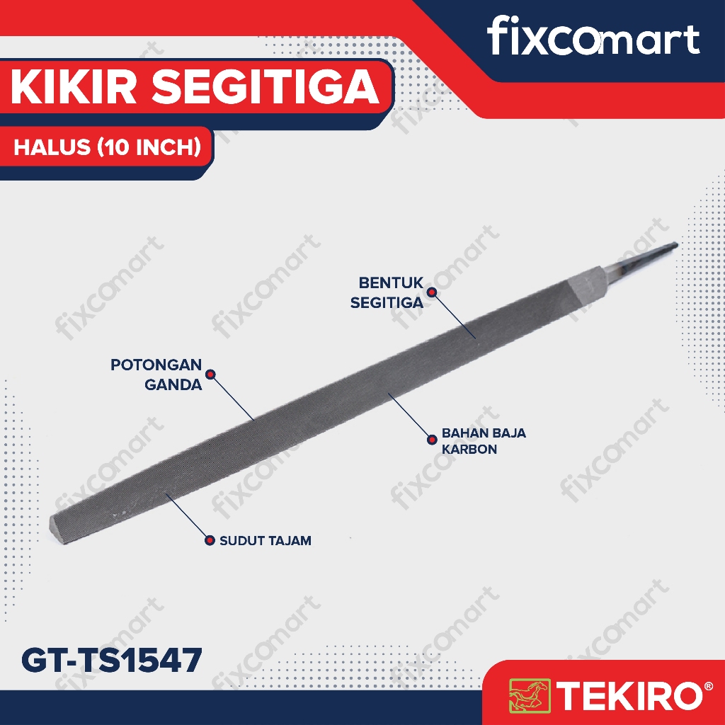Kikir Segitiga Tekiro / Kikir Tekiro 10 Inch / Kikir Halus