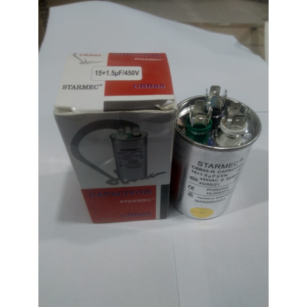 kapasitor ac  Kapasitor AC 15+1.5 uf 3 KAKI