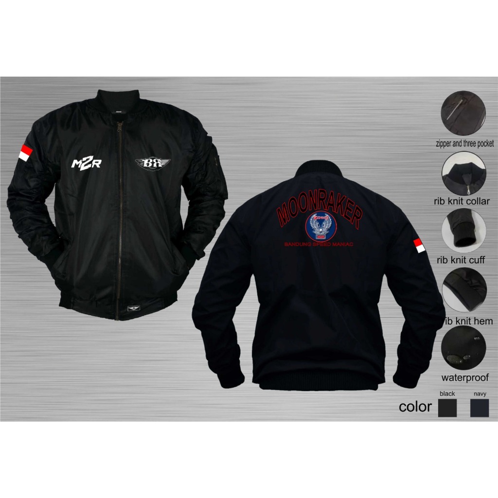 JAKET MOONRAKER NEW DESAIN / Jaket Bomber Keren / Bomber Moonreker