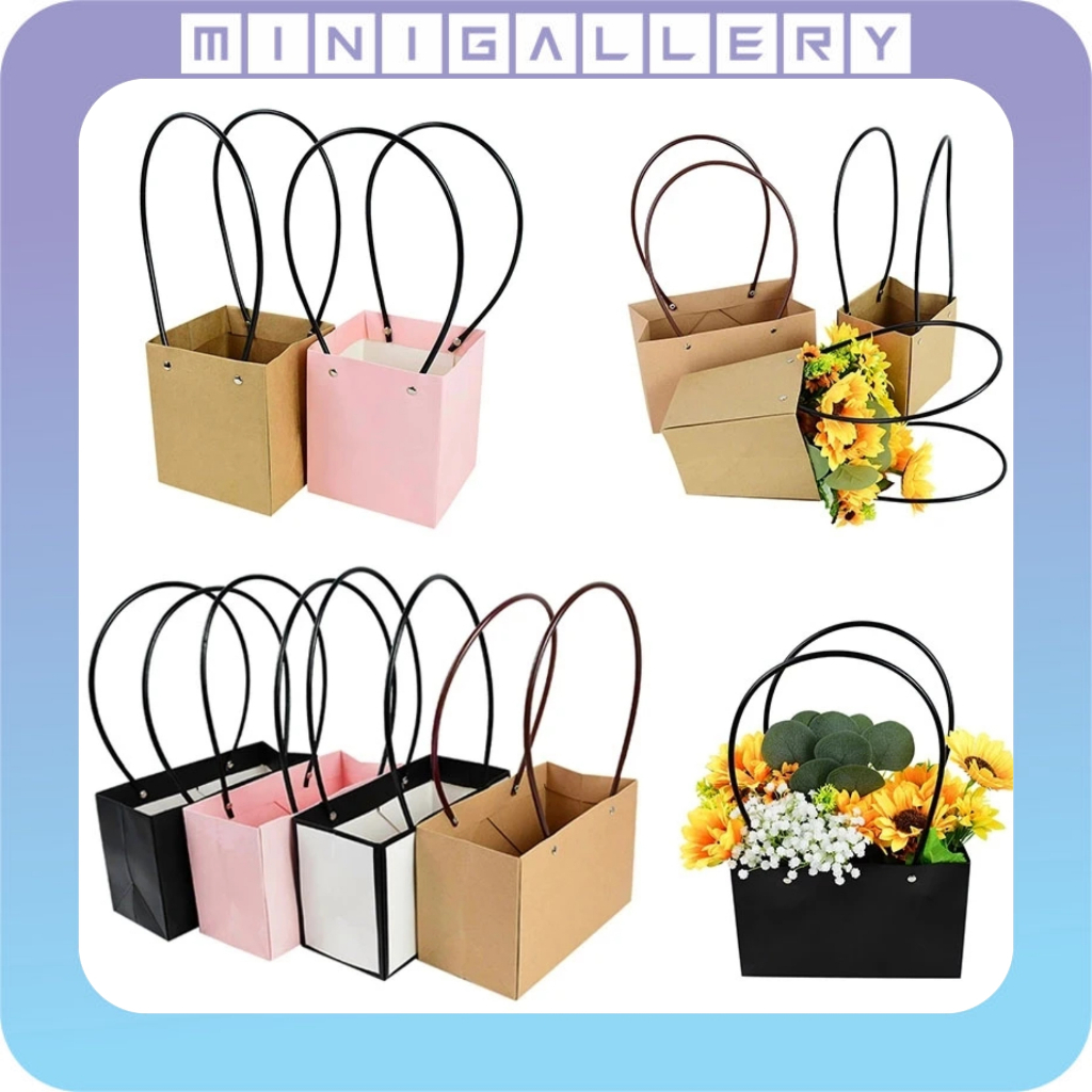 

Flower Packing Paper Bag Gift Box Tas Bouquet Flower Handbag BloomBag KB1005