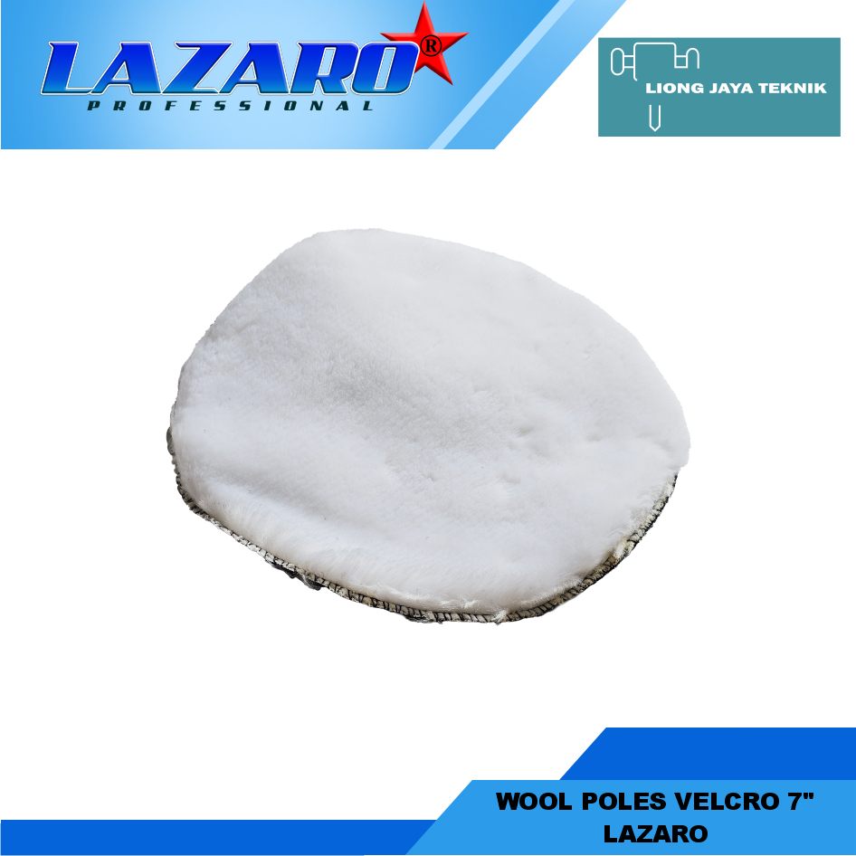 Wool Poles Putih Sponge Velcro Pad Wol Polish Compound Coating Detailing Wax Mobil Motor 7”